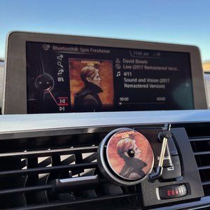 David Bowie Air Freshener Auto Diffuser Vent Clip Perfume Album Art